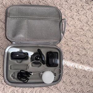 Gray Camera and Accessories Set